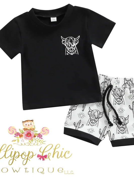 Highland Cow Short Set