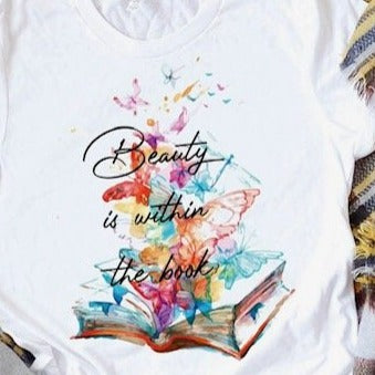 Beauty is Within the Book Graphic Tee