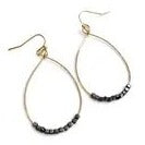 Ella Earrings in Black Hematite
