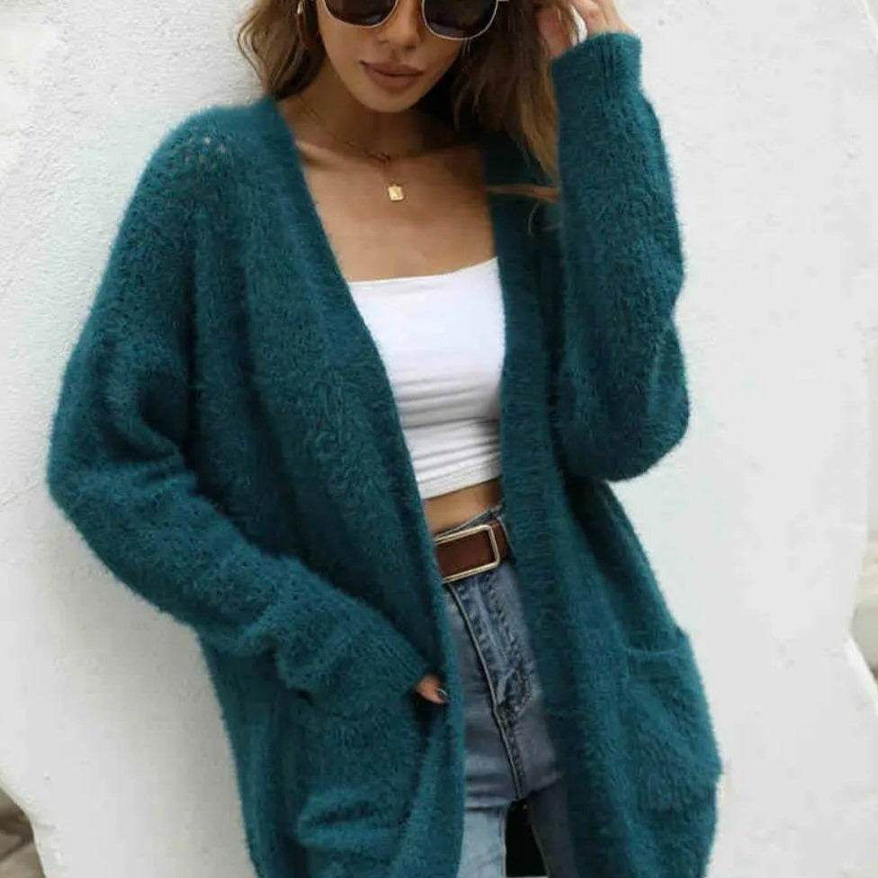 Fuzzy Eyelash Cardigan