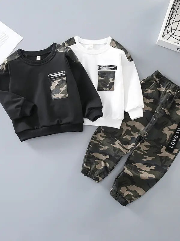 Camouflage Pullover and Pants Set