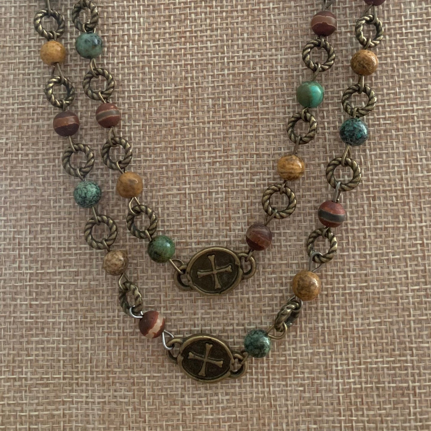 Multi Colored Long Beaded Necklace