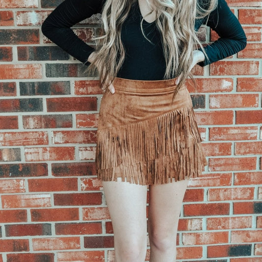 Suede Skort